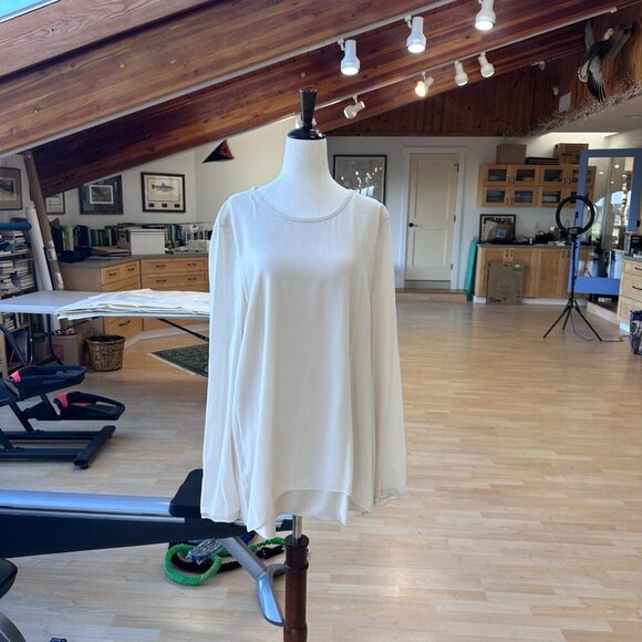 Brunello Cucinelli Layered Long Sleeve Silk Stop XXL - Picture 4 of 10